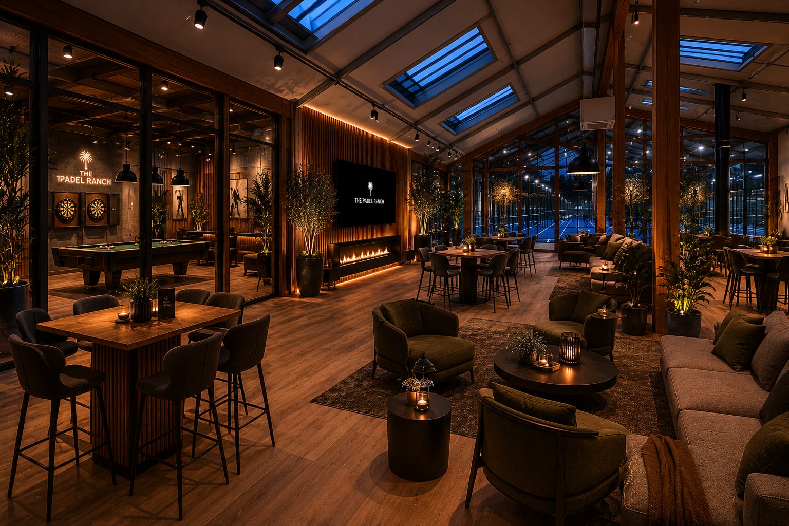 Lounge mit Billard und Dart